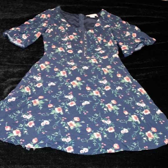 Adam Levine Collection Navy Floral Dress - Picture 1 of 4